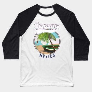 Cancun Mexico travel logo Baseball T-Shirt